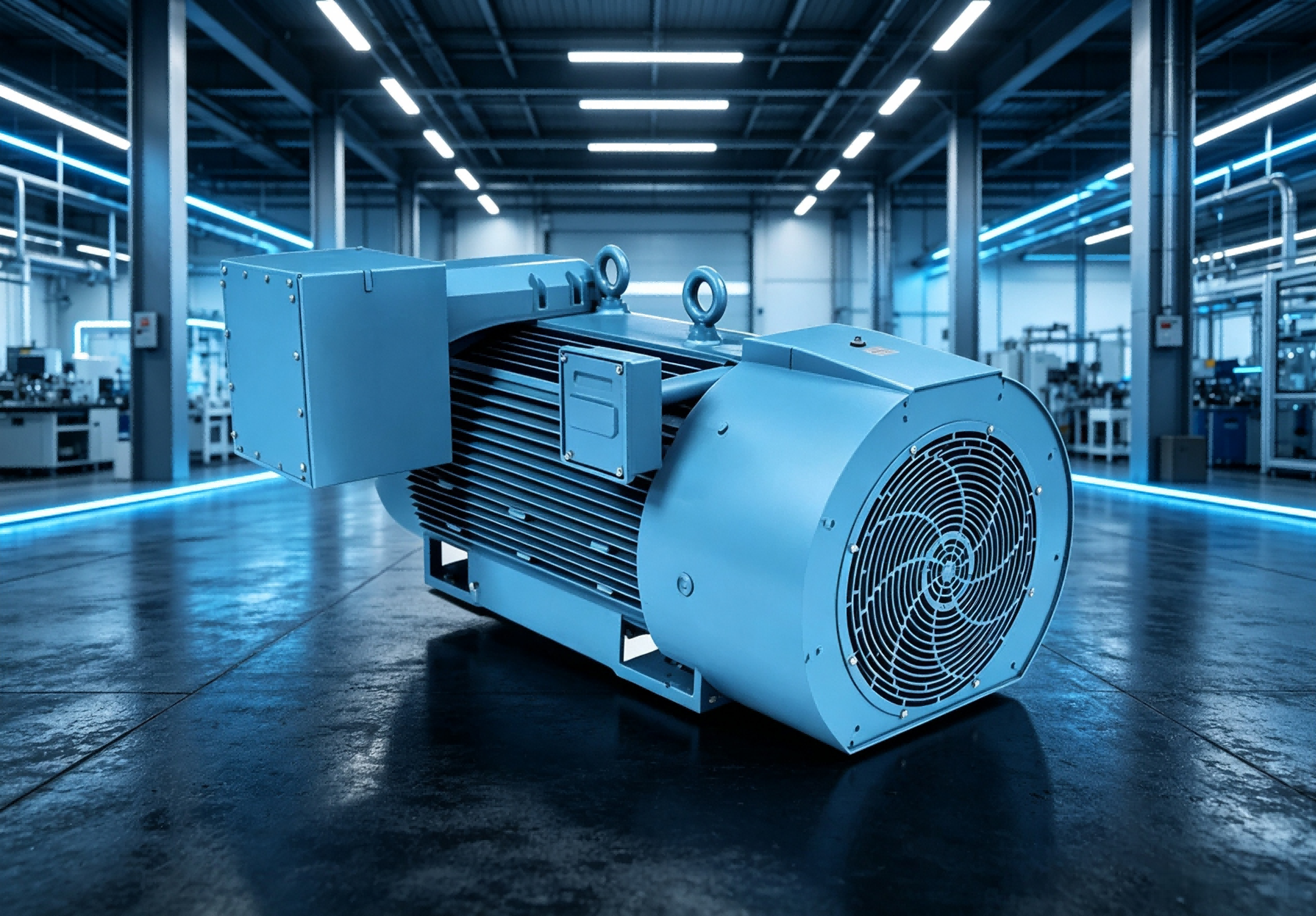 1400kW 6000V High Voltage Rib Cooled Fan Motor
