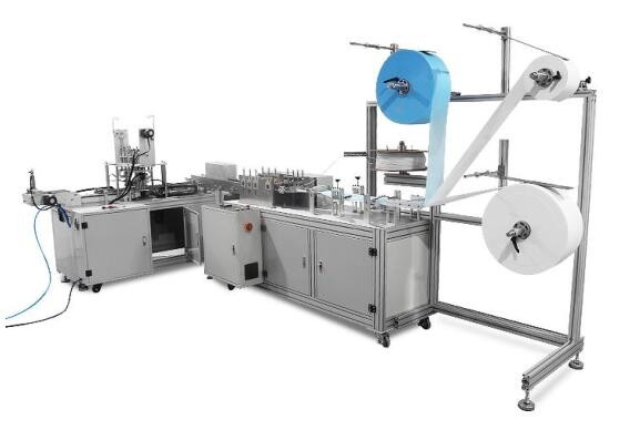Automatic mask production line High-speed three-layer flat mask making machine(1 + 1 fully automatic)