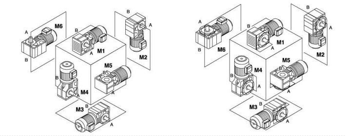 K series spiral bevel gear reducer stepless speed changer combination