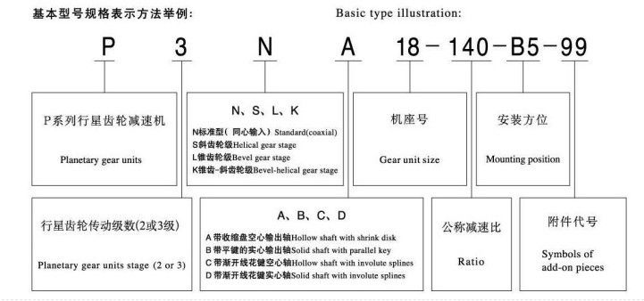 P series planetary gear reducer