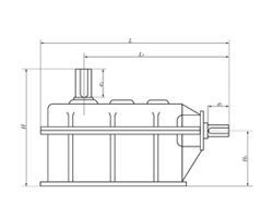 TZ type three-stage vertical gear reducer