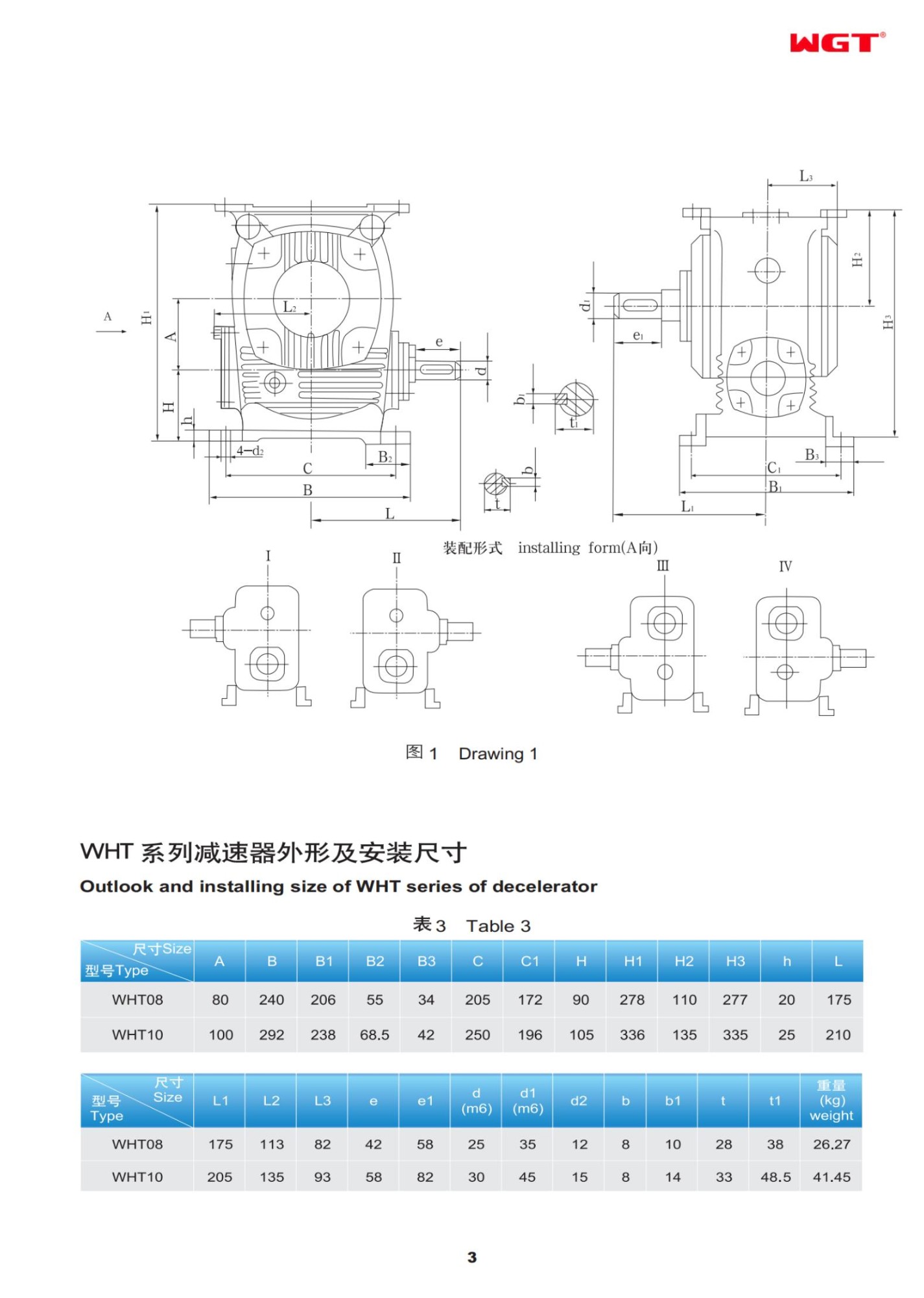 WHT08 WH arc-contract worm reducer